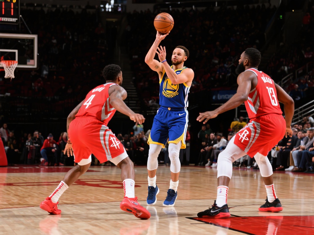 4月29日季后赛焦点:勇士对阵火箭,库里精彩表现集锦 比赛最后两分钟,勇士队仅领先3分,火箭队