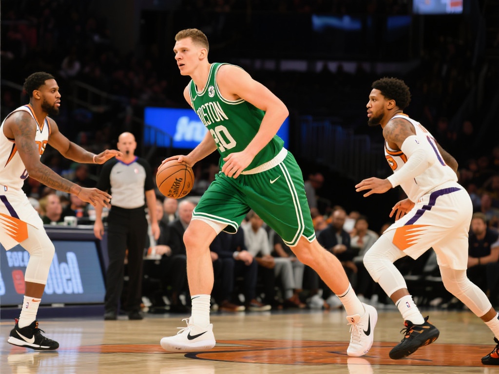 波尔津吉斯30+8力压杜兰特30分 凯尔特人碾压太阳 如果说波尔津吉斯是凯尔特人的尖刀,那么团